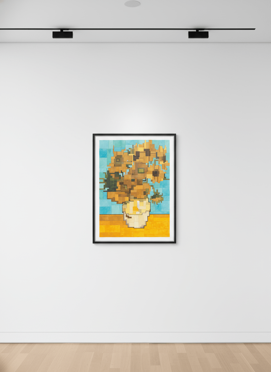 Adam Lister Vase with Twelve Sunflowers - Guy Hepner Editions