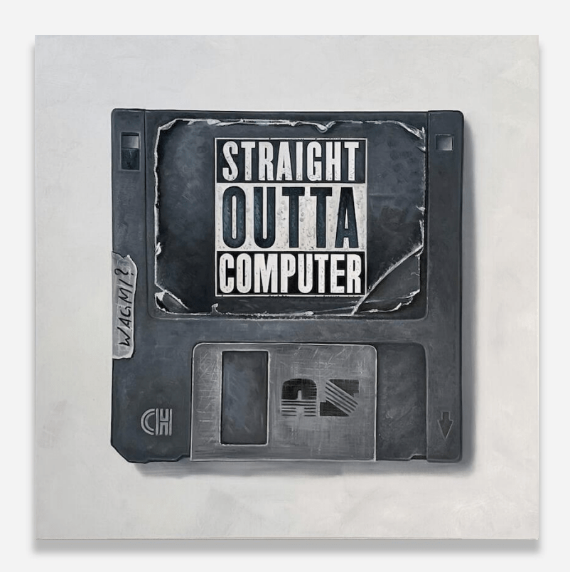 Arlo Sinclair Straight Outta Computer: WAGMI - 3.5” Black, 2025 - Guy Hepner Editions