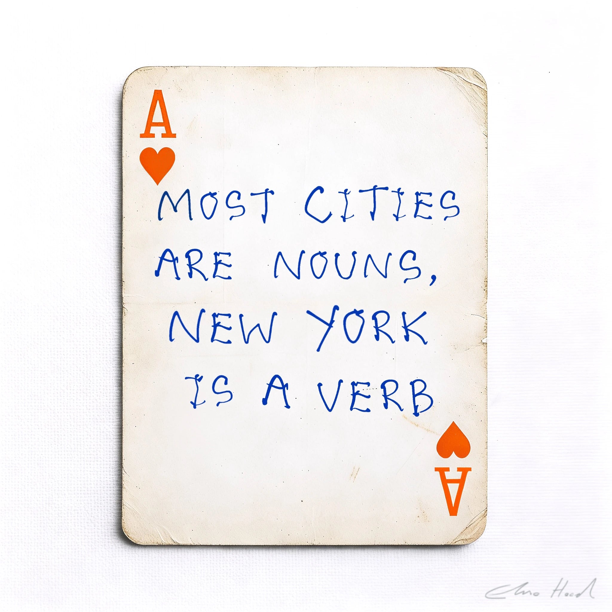 Elmo Hood New York Is A Verb