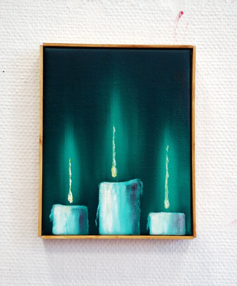 Hugo Baudouin Green Candle For Sale - Guy Hepner Editions
