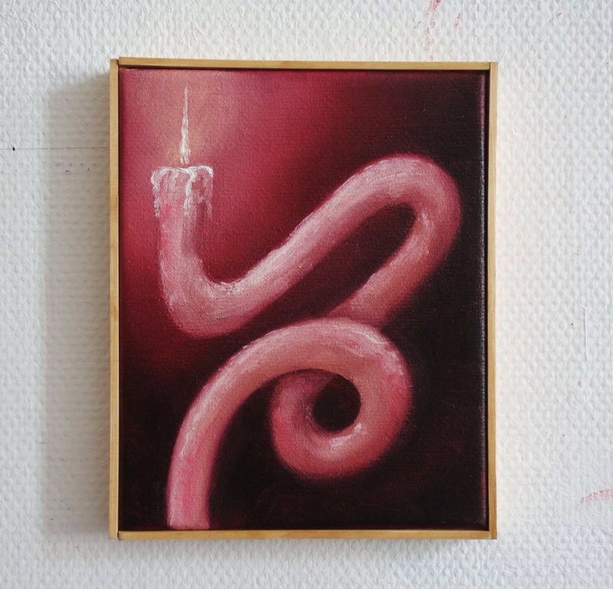 Hugo Baudouin Red Candle For Sale - Guy Hepner Editions