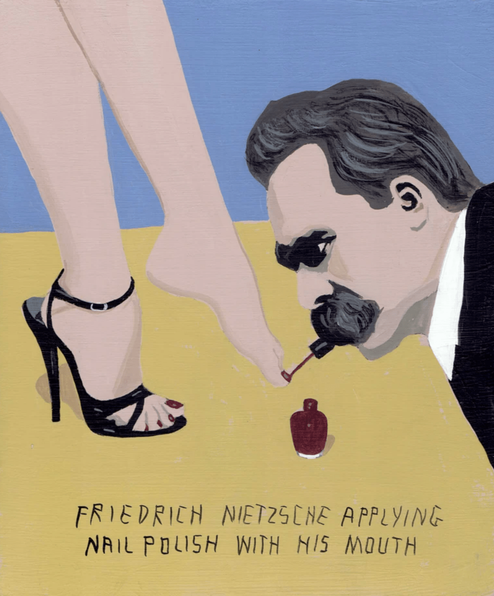 Javier Mayoral, Nietzsche Applying Nail Polish - Guy Hepner Editions