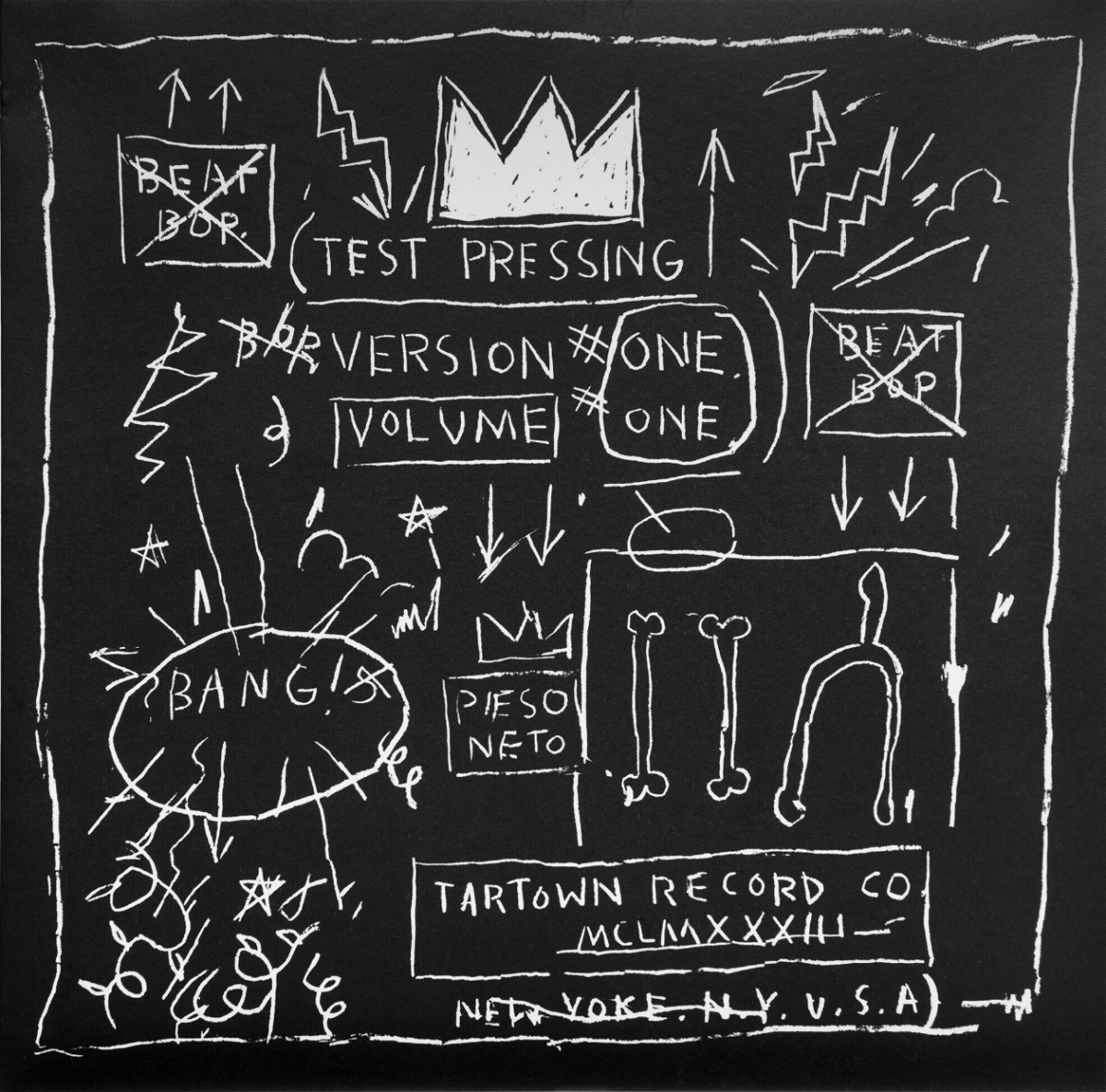Jean - Michel Basquiat Art Cover Test Pressing Black/White Vinyl LP - Guy Hepner Editions