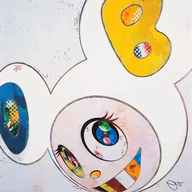 Takashi Murakami And then x 6 (White: The Superflat Method Blue and Yellow ears), 2013 - Guy Hepner Editions