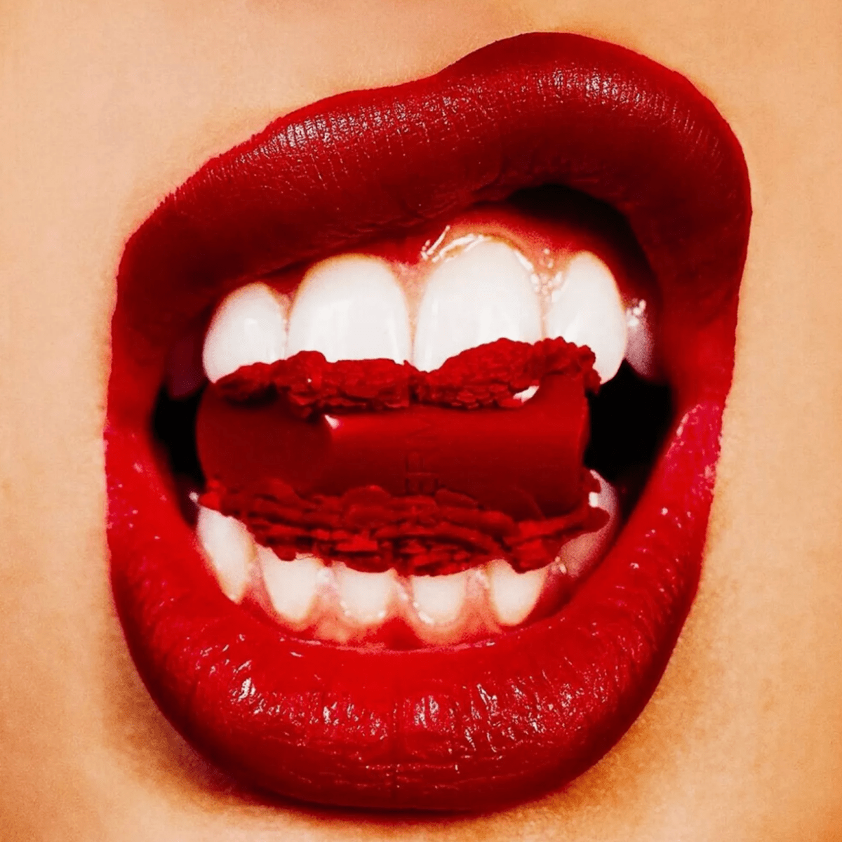 Tyler Shields, Lipstick in Mouth, 2024 - Guy Hepner Editions