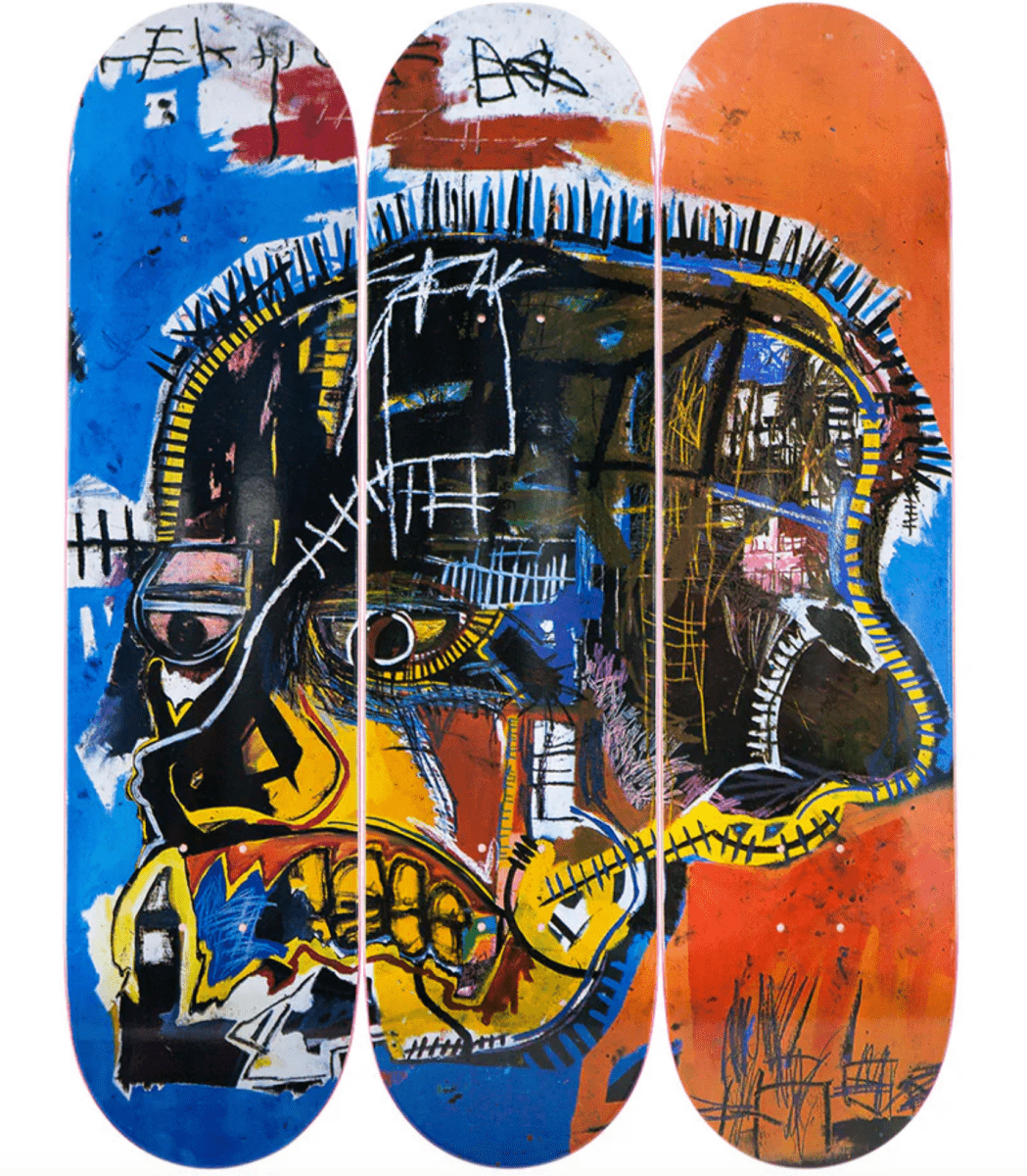 Untitled (Skull) Triptych Skate Deck - Guy Hepner Editions