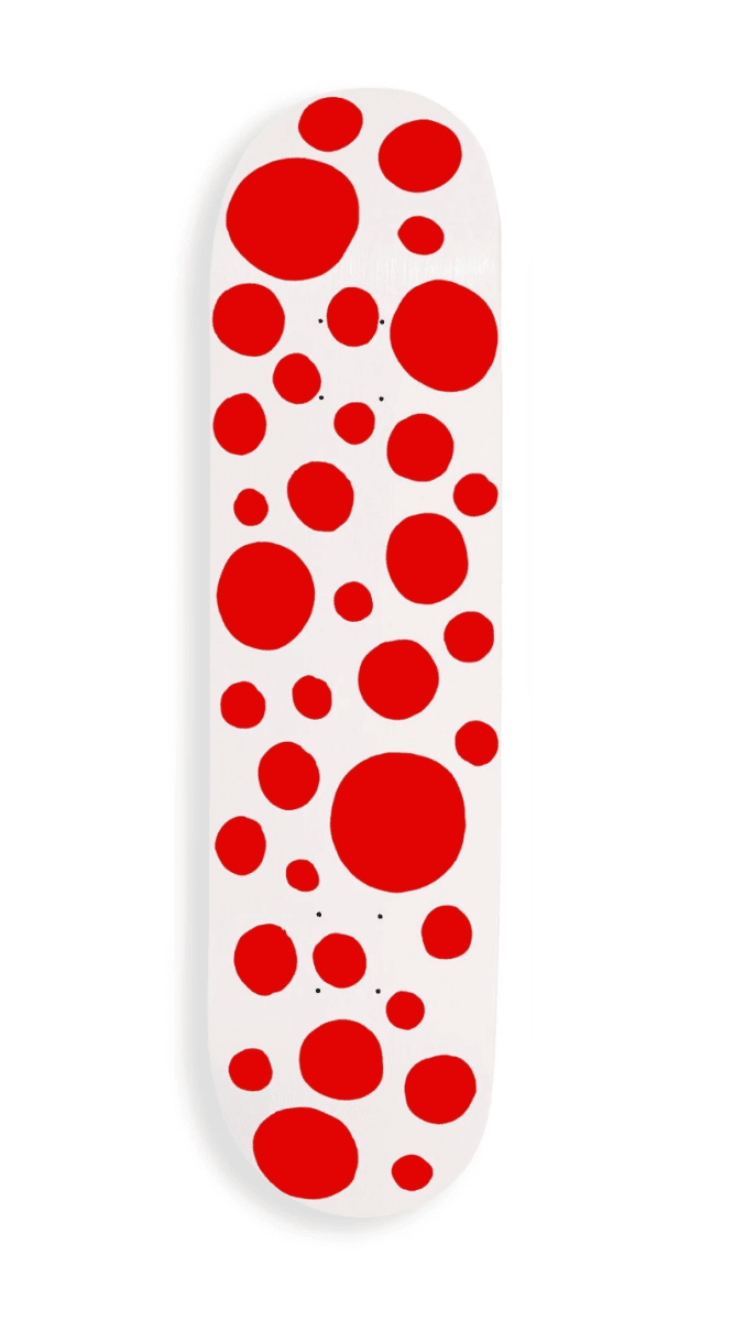 Yayoi Kusama Red Small Dots Skateboard - Guy Hepner Editions